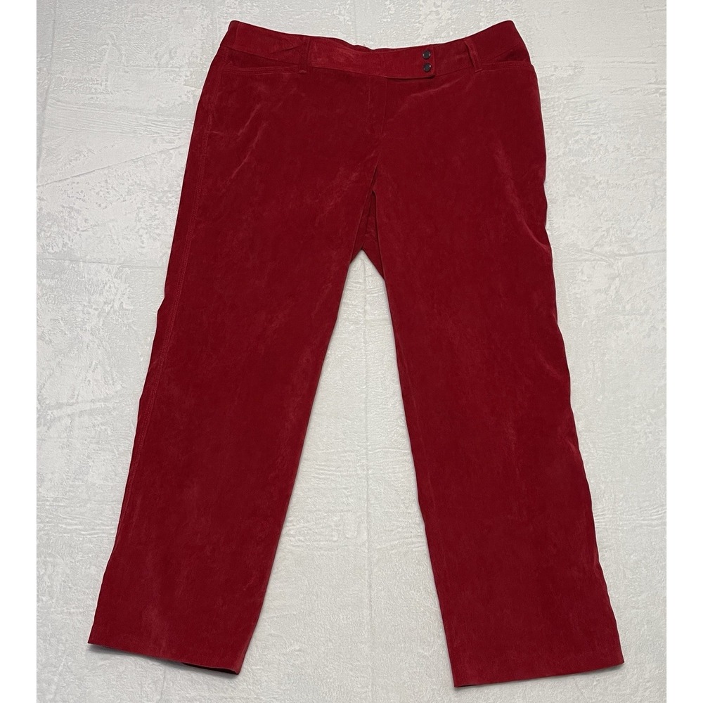 ND New Directions Women's Corduroy Pants Size 18w Dark Red‎